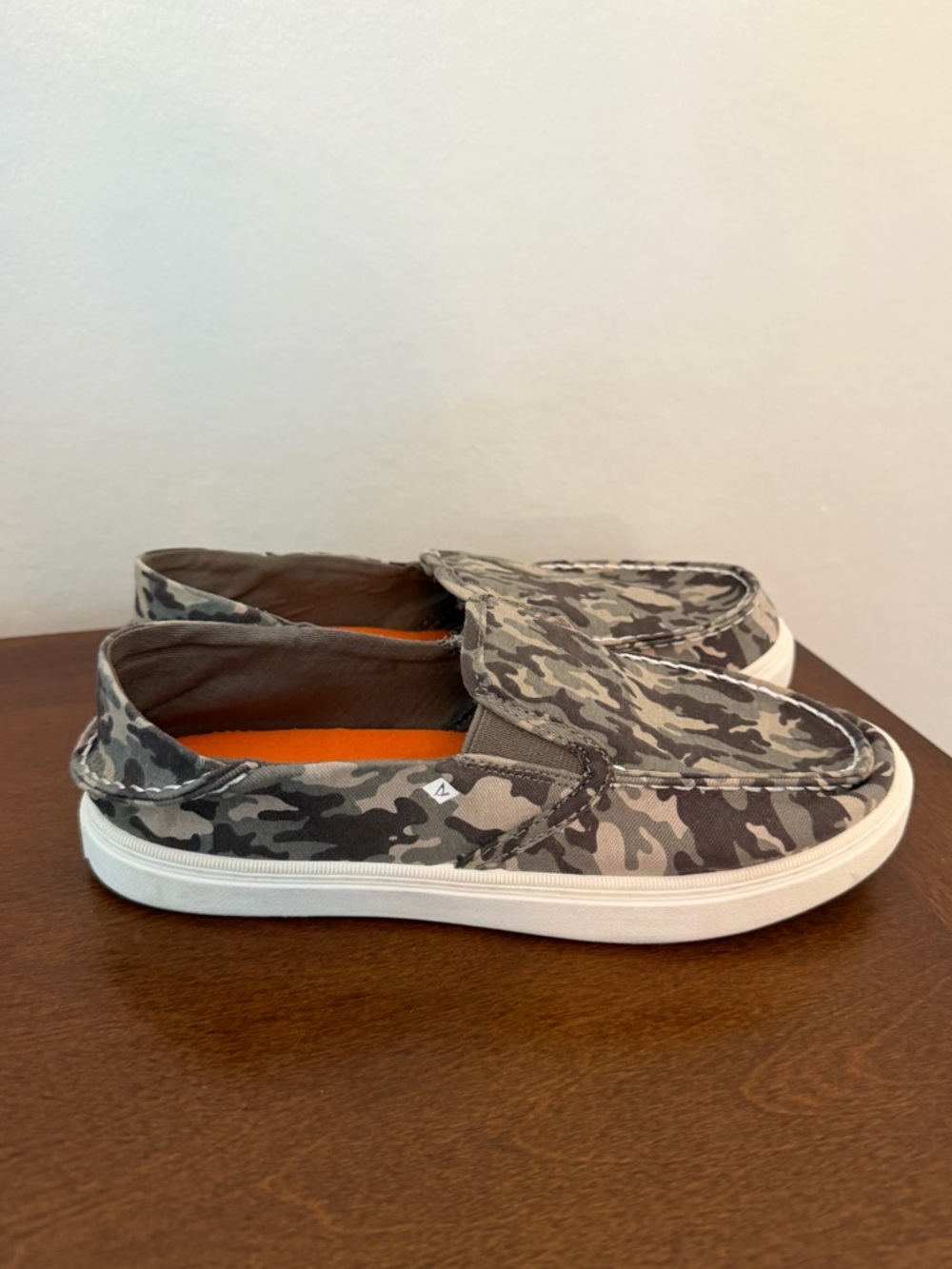 Sperry Salty Washable Slip-On Sneakers Camo Big Kid Size 4